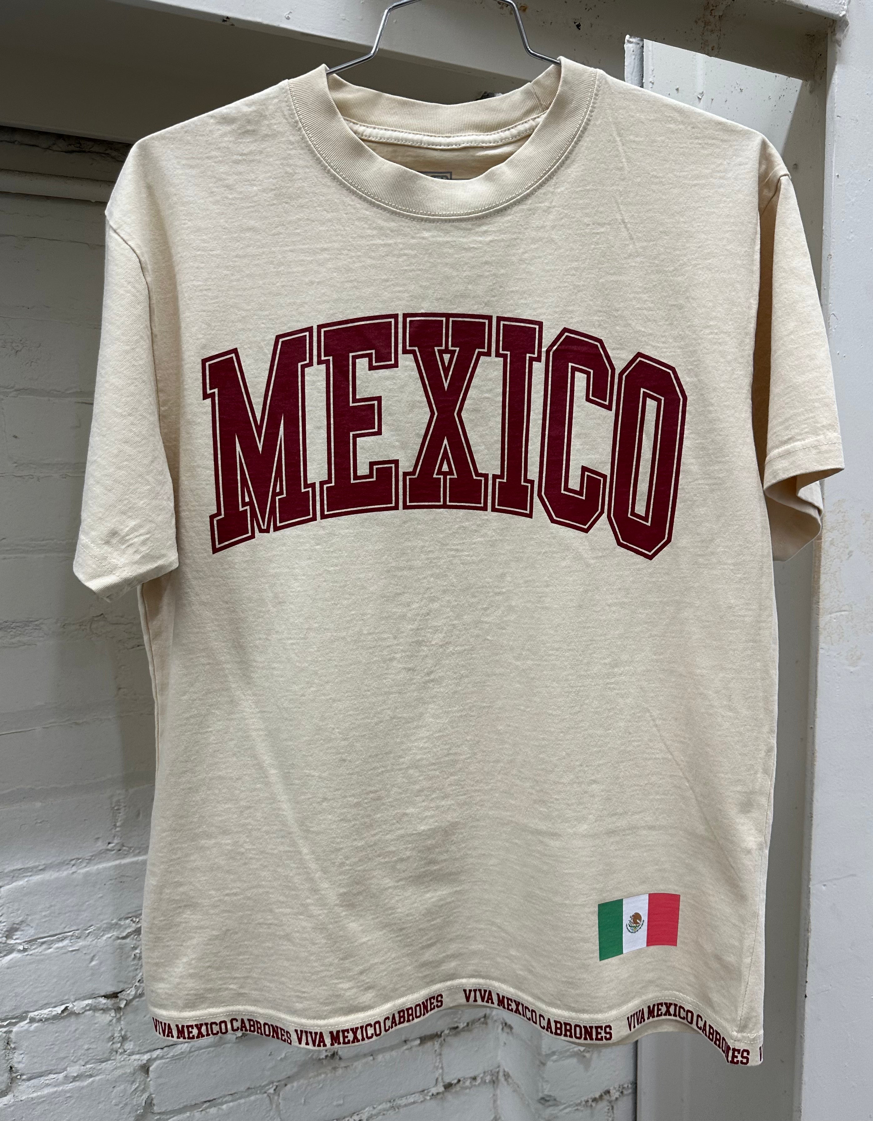 VIVA MEXICO CABRONES BEIGE TEE